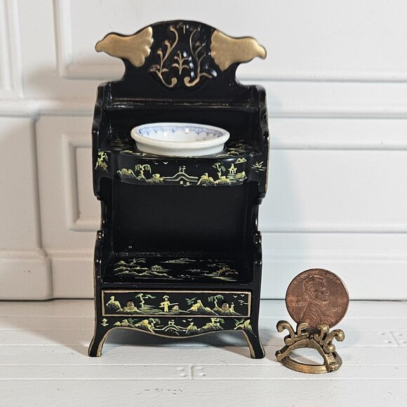 Vintage Hansson Dollhouse Miniature Wash Basin - Picture 1 of 9